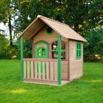 Casuta de Joaca pentru Alex podea si cu verandă Maro - Verde AXI Casuta de Joaca pentru Alex podea si cu verandă Maro - Verde AXI